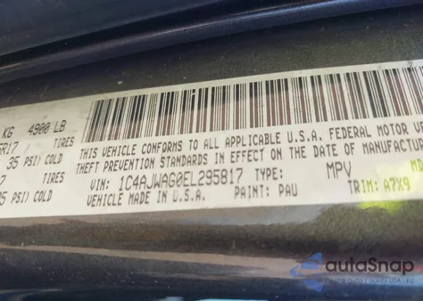 2014 Jeep Wrangler Sport из США, поврежденный, VIN 1C4AJWAG0EL295817